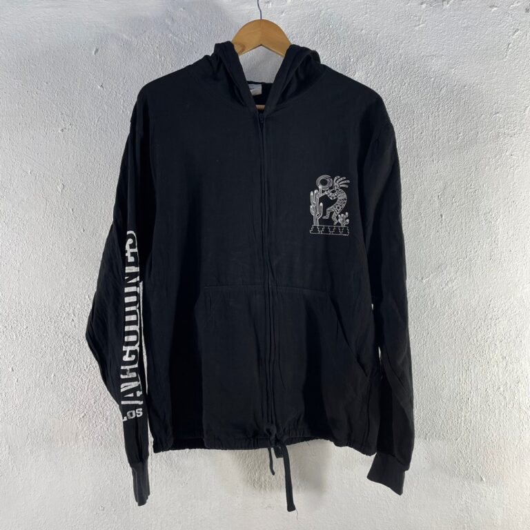 メキシカン ジップパーカー ブラック バック＆袖プリント