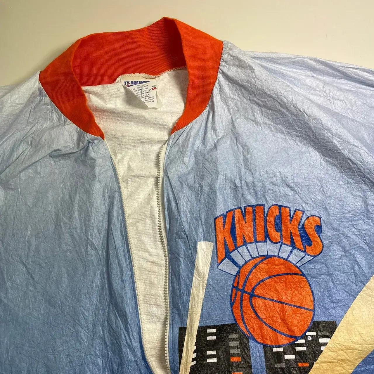 Vintage 80’s New York Knicks Tyvek ウィンドブレーカー 詳細2