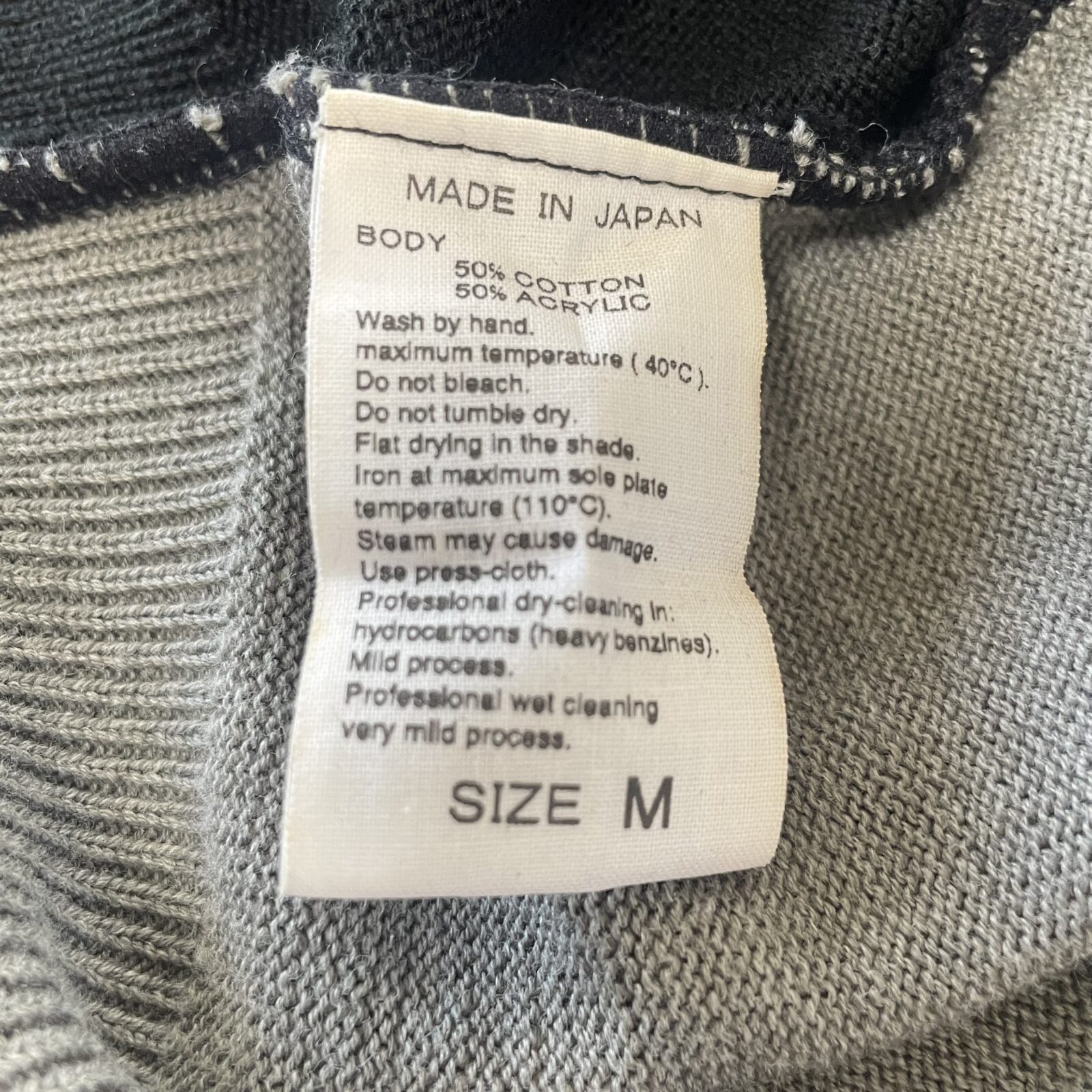 ADAM ET ROPE セーター ブラック×グレー カラーブロック 詳細3