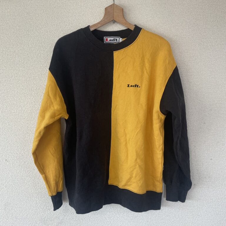 LUFT ルフト スウェット ブラック×イエロー 切替デザイン