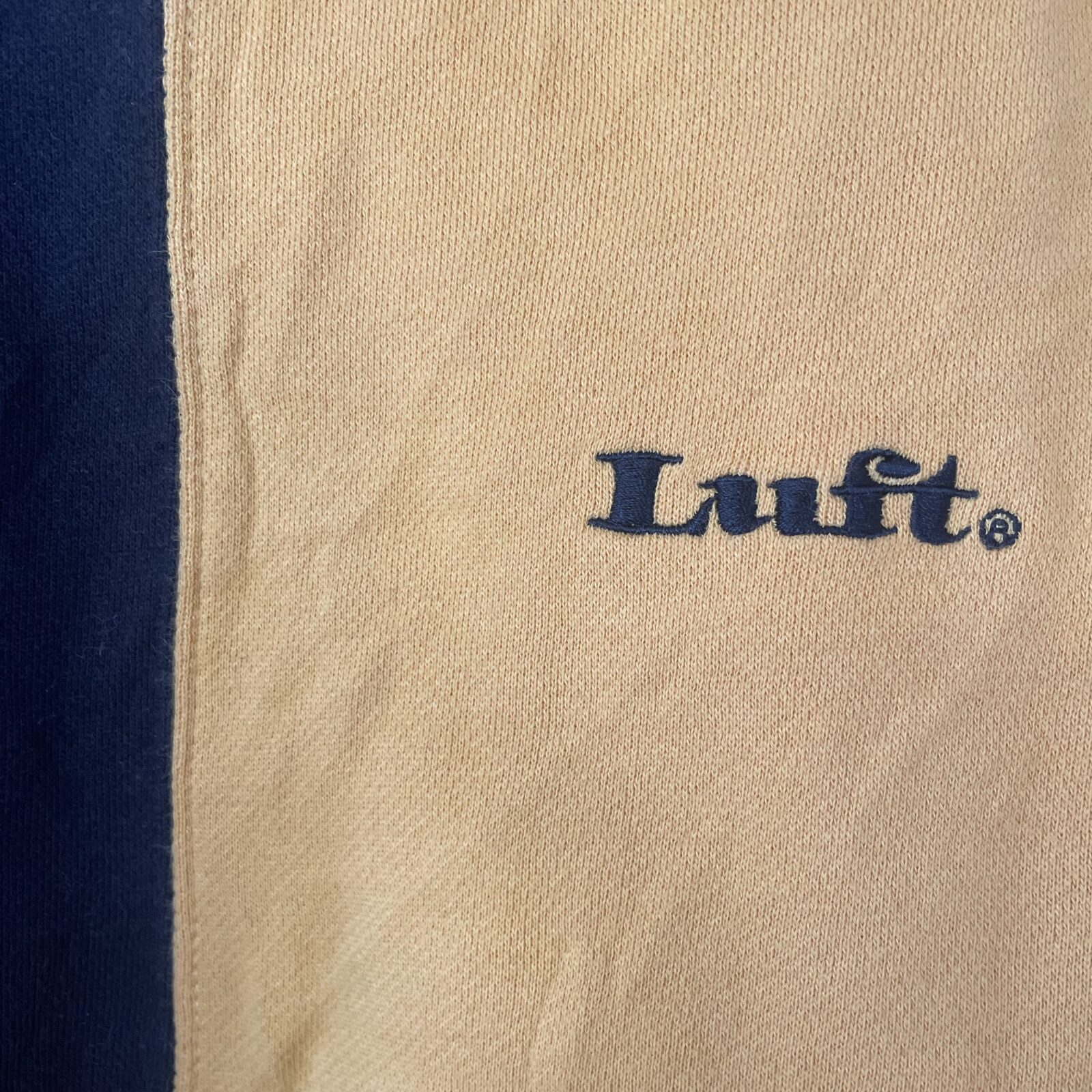 LUFT ルフト スウェット ブラック×イエロー 切替デザイン 詳細2