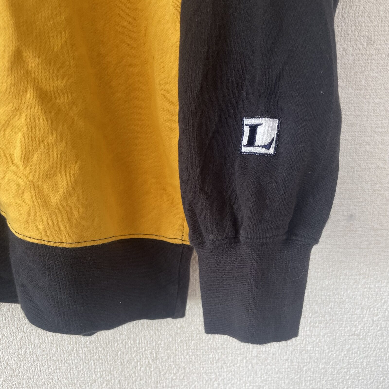 LUFT ルフト スウェット ブラック×イエロー 切替デザイン 詳細4