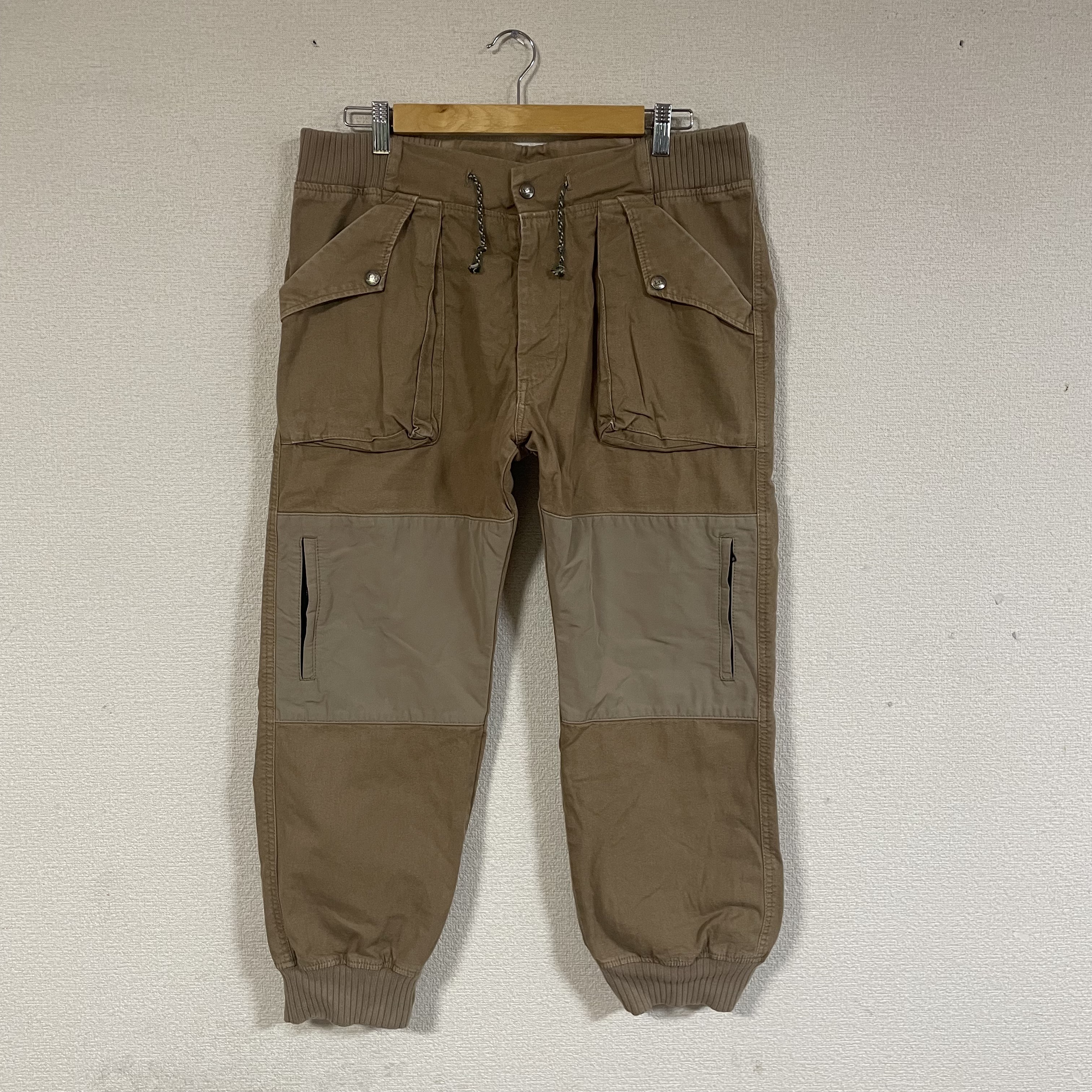Lee Trek ワークパンツ L ベージュ 切替 ビッグポケット,日本製