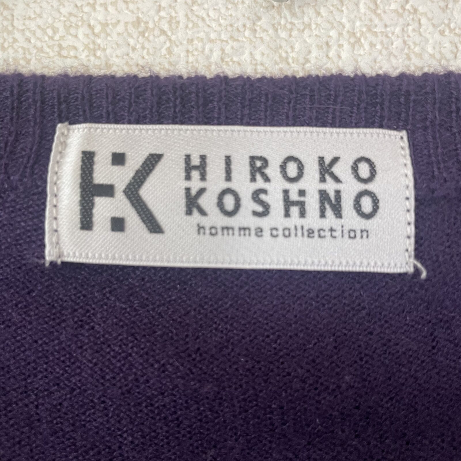 HIROKO KOSHINO ニット パープル 総柄 詳細2