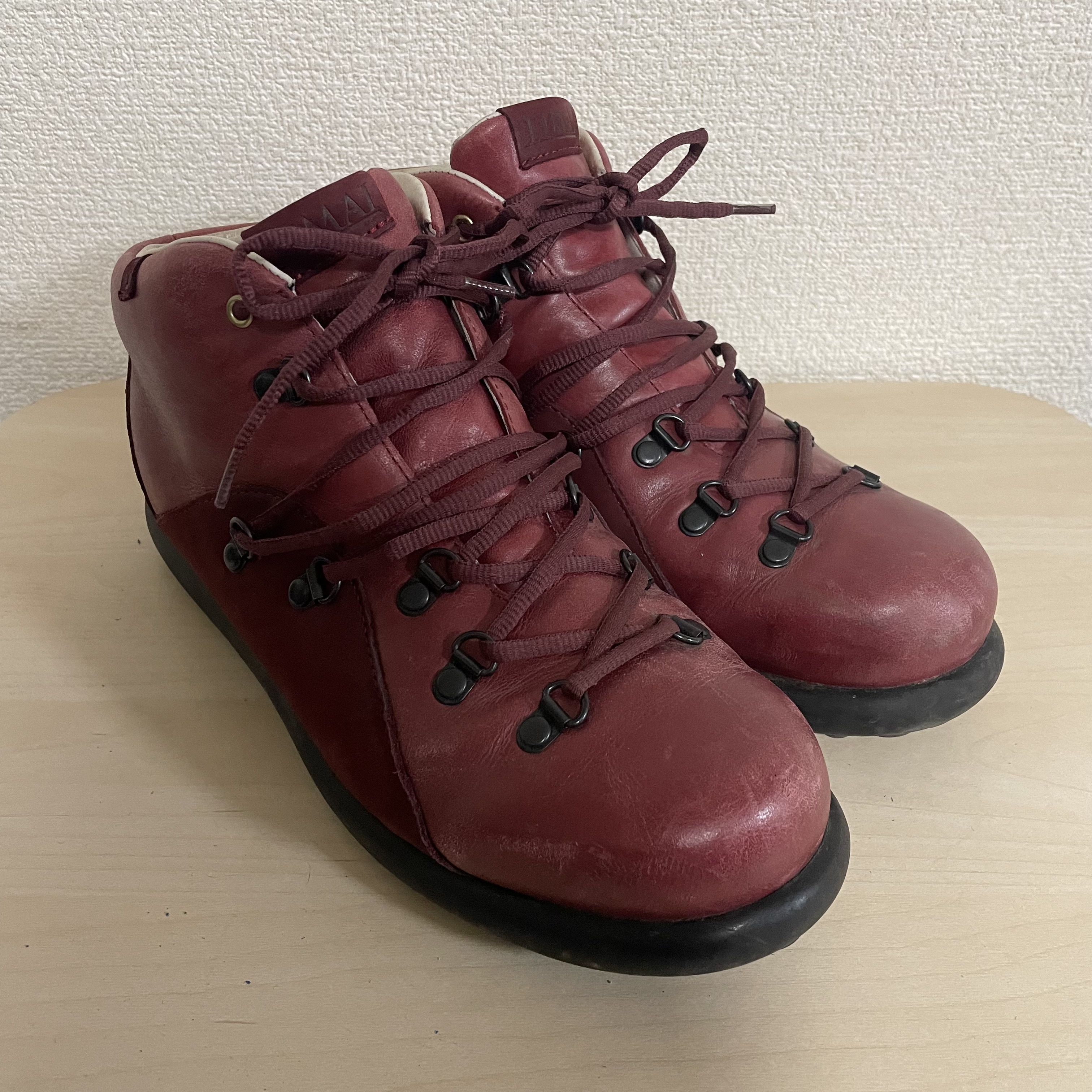 TIMAI トレッキングブーツ ボルドー 無地 28.0cm相当