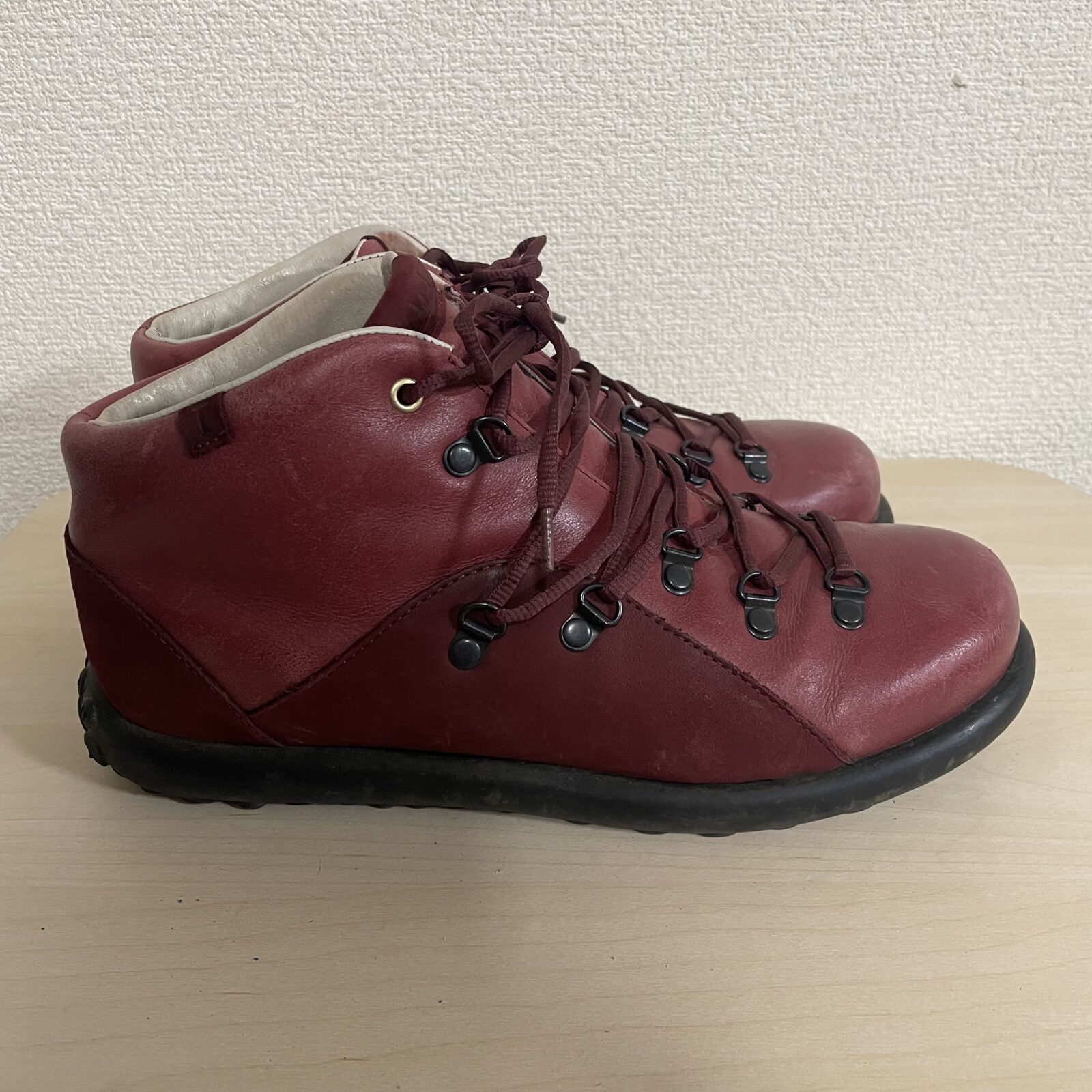 TIMAI トレッキングブーツ ボルドー 無地 28.0cm相当 詳細2
