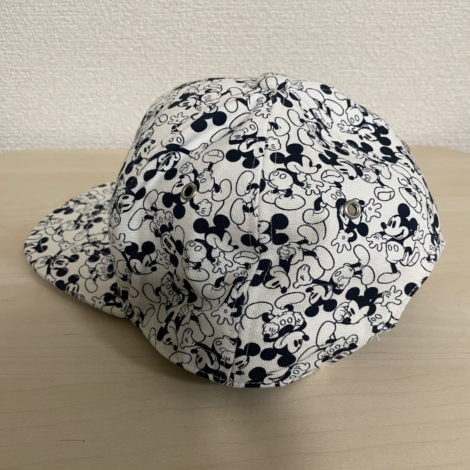 CONVERSE キャップ ホワイト/ブラック ミッキーマウス総柄 フリー 詳細3