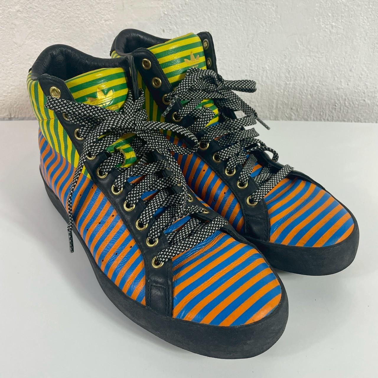 adidas Originals Rod Laver Vintage High ストライプ レザーハイカット 26.0cm