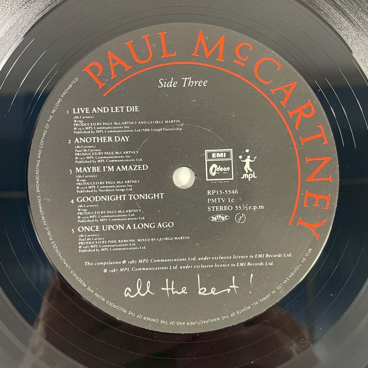 Paul McCartney （ポール・マッカートニー）- All The Best! 詳細2