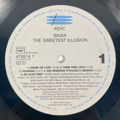 BASIA / The Sweetest Illusion LP｜Epic 476514 1｜Holland 1994 詳細3