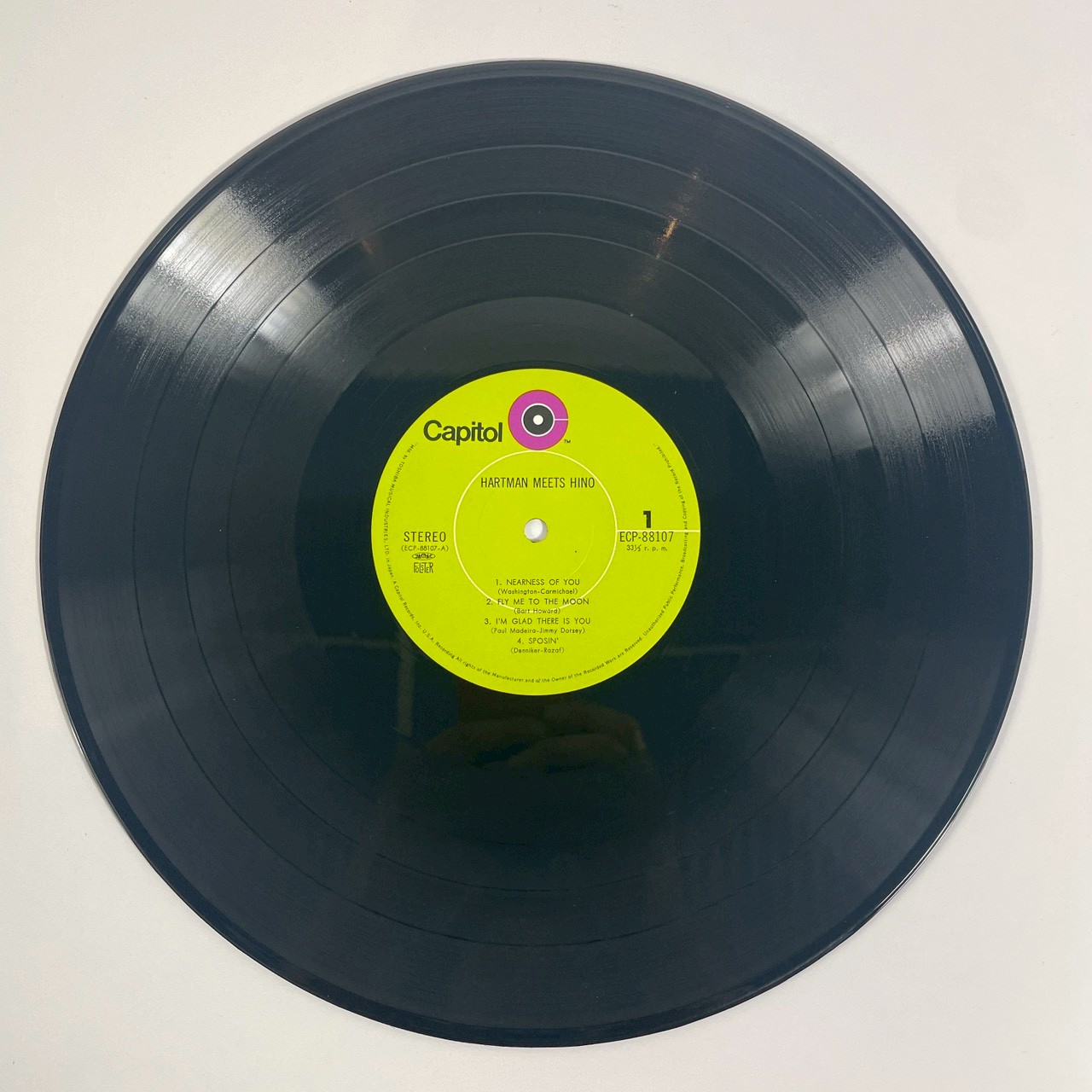 Johnny Hartman Meets Terumasa Hino（ジョニー・ハートマン＆日野皓正） HARTMAN MEETS HINO LPレコード Capitol ECP-88107 国内盤 STEREO 和ジャズ 詳細2
