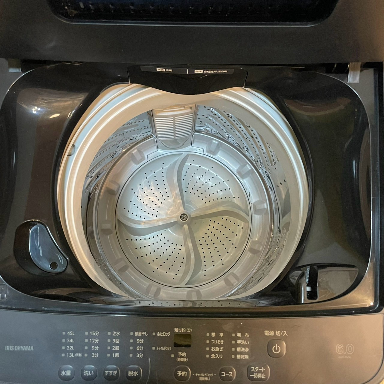 アイリスオーヤマ 洗濯機 6.0K 2025年製 IAW-T606-B 詳細2