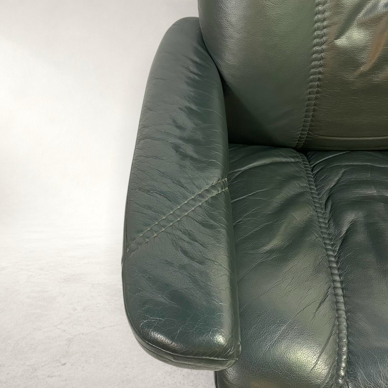 EKORNES エコーネス Stressless ストレスレスチェア 本革 リクライニング オットマン付 ノルウェー製 グリーン 詳細8