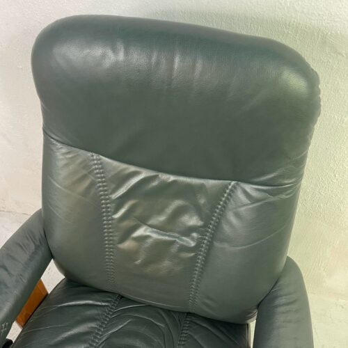 EKORNES Stressless（エコーネス  ストレスレスチェア） 本革 リクライニング オットマン付 グリーン系 詳細6