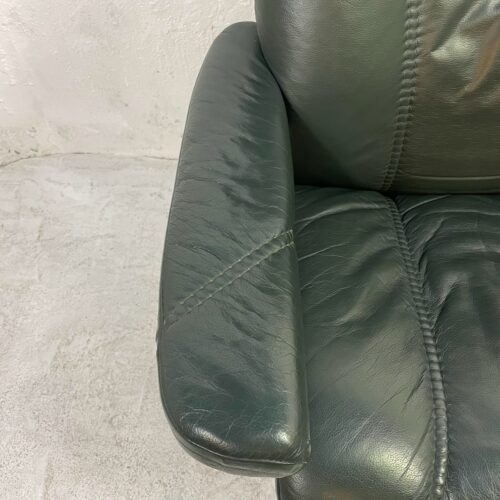 EKORNES Stressless（エコーネス  ストレスレスチェア） 本革 リクライニング オットマン付 グリーン系 詳細8
