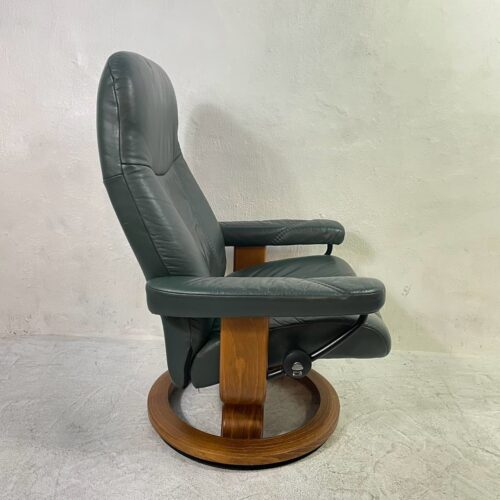 EKORNES Stressless（エコーネス  ストレスレスチェア） 本革 リクライニング オットマン付 グリーン系 詳細5