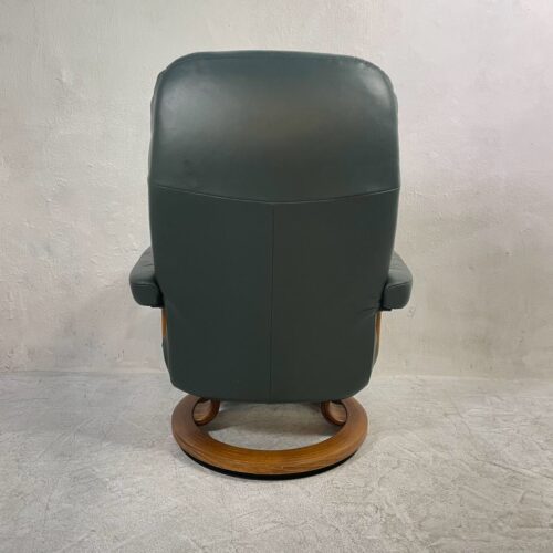 EKORNES Stressless（エコーネス  ストレスレスチェア） 本革 リクライニング オットマン付 グリーン系 詳細4