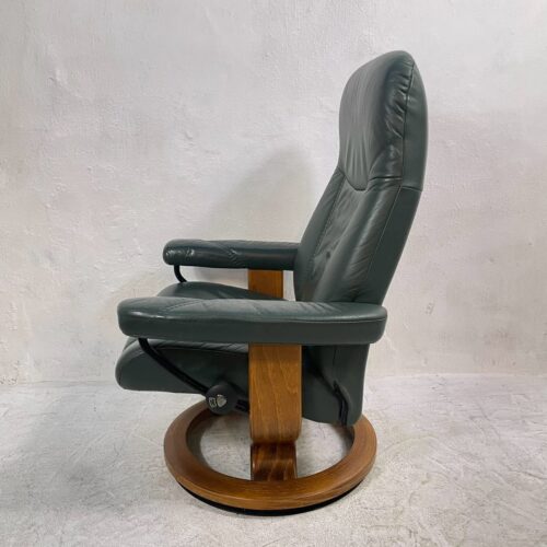 EKORNES Stressless（エコーネス  ストレスレスチェア） 本革 リクライニング オットマン付 グリーン系 詳細3