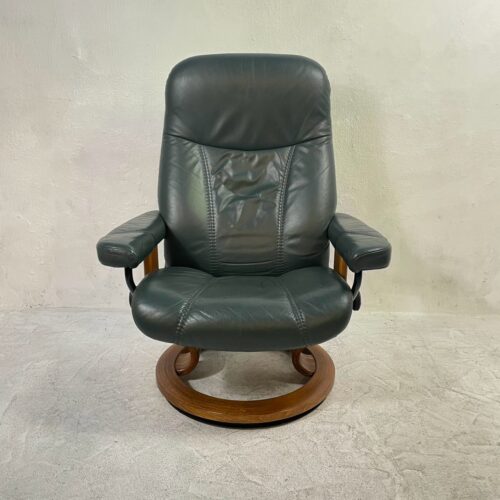 EKORNES Stressless（エコーネス  ストレスレスチェア） 本革 リクライニング オットマン付 グリーン系 詳細2